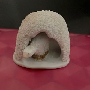 Antique German bisque figurine of polar bear in igloo 1900’s - Hertwig